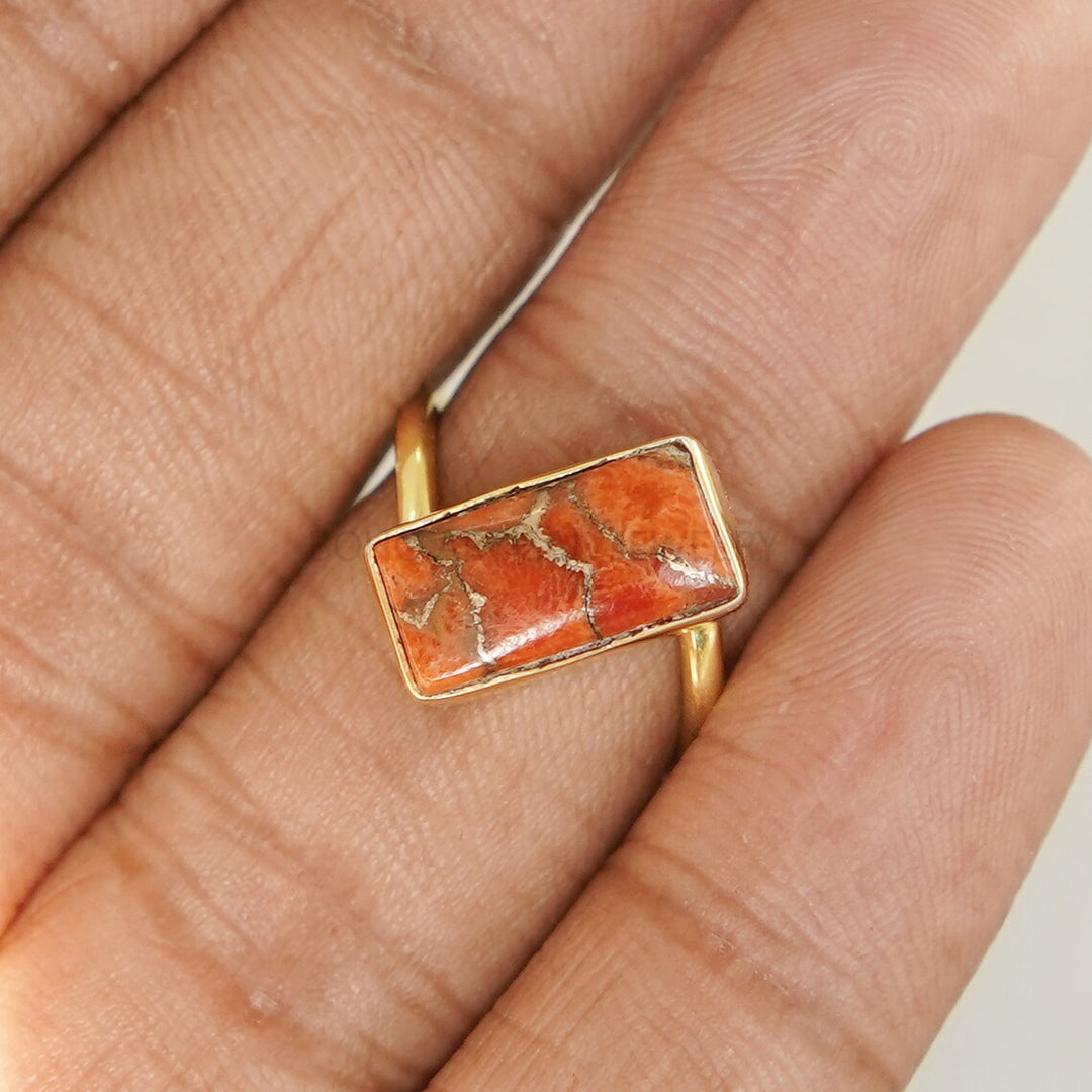 Copper Turquoise Ring: 925 Sterling Silver Twisted Band, Boho Style