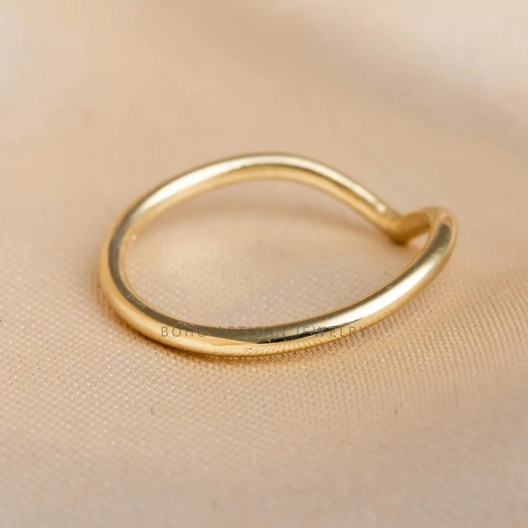 14k Gold Herkimer Diamond with Chevron Ring, Gold Plated Ring, Handmade Crystal Jewelry, Engagement Ring, Uncut Diamond Ring, Gift For Her