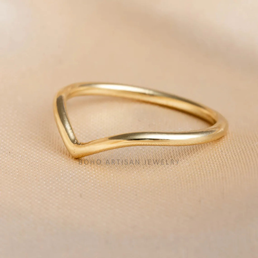 14k Gold Herkimer Diamond with Chevron Ring, Gold Plated Ring, Handmade Crystal Jewelry, Engagement Ring, Uncut Diamond Ring, Gift For Her