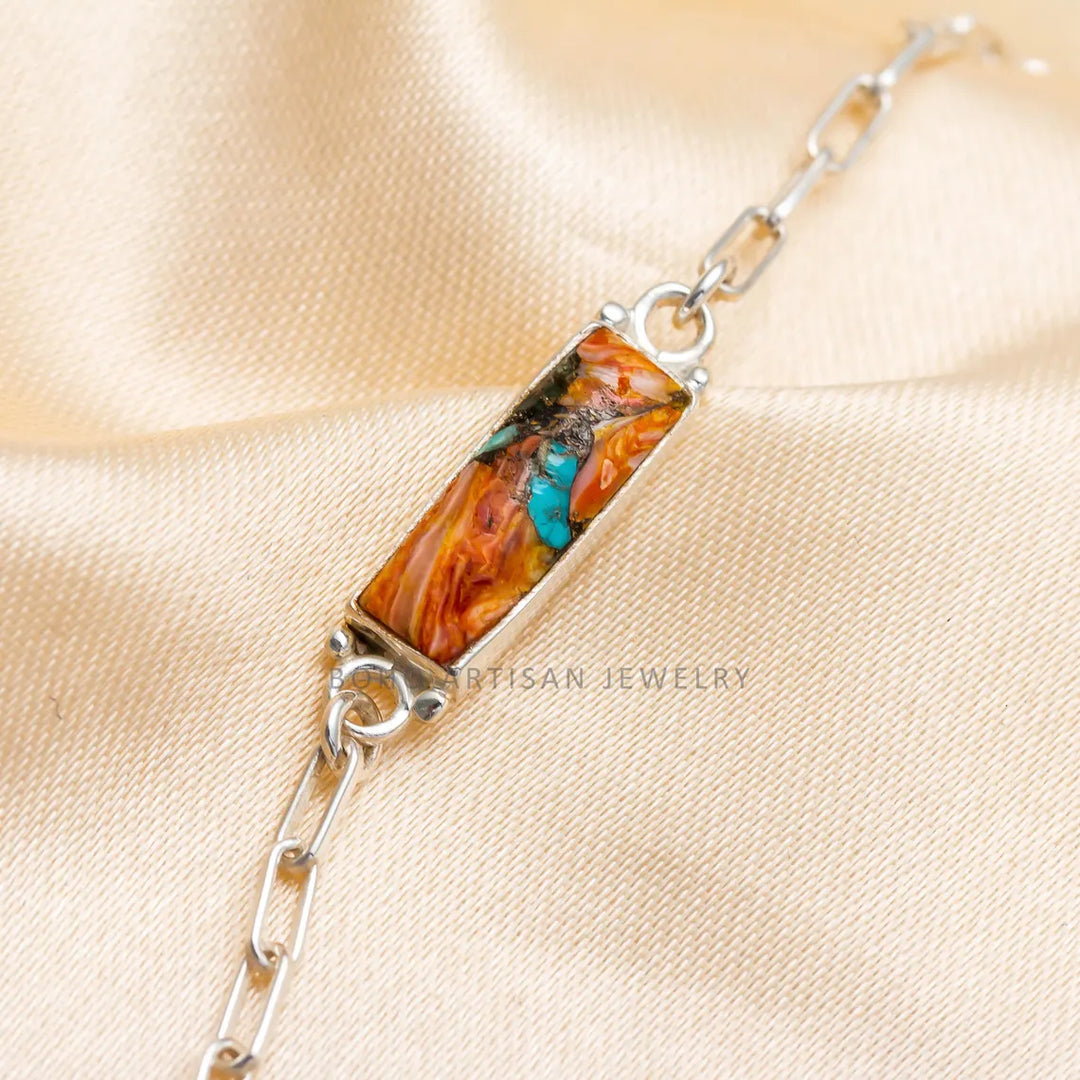 Oyster Turquoise Jewelry Set: Sterling Silver Earrings, Copper Ring, Bracelet