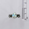 Raw Moonstone Diamond Ring: Handmade 925 Sterling Silver Boho Ring