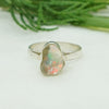 Raw Fire Opal Ring, Ethiopian Opal Ring, October Birthday Gift, Raw Stone Jewelry, Ring For Women, Engagement Ring - Gift For Her