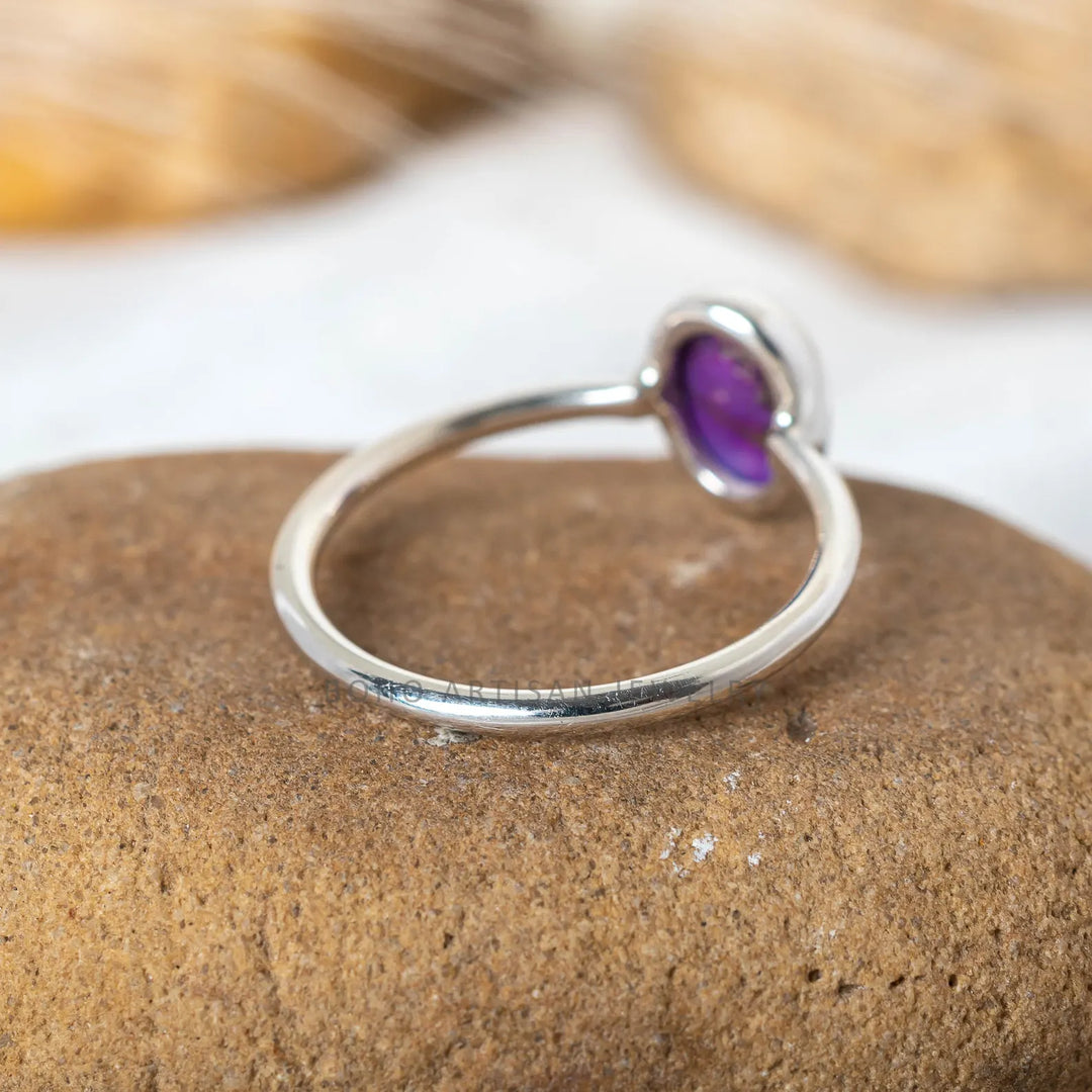 Copper Turquoise Sterling Silver Ring: Boho Gemstone Jewelry