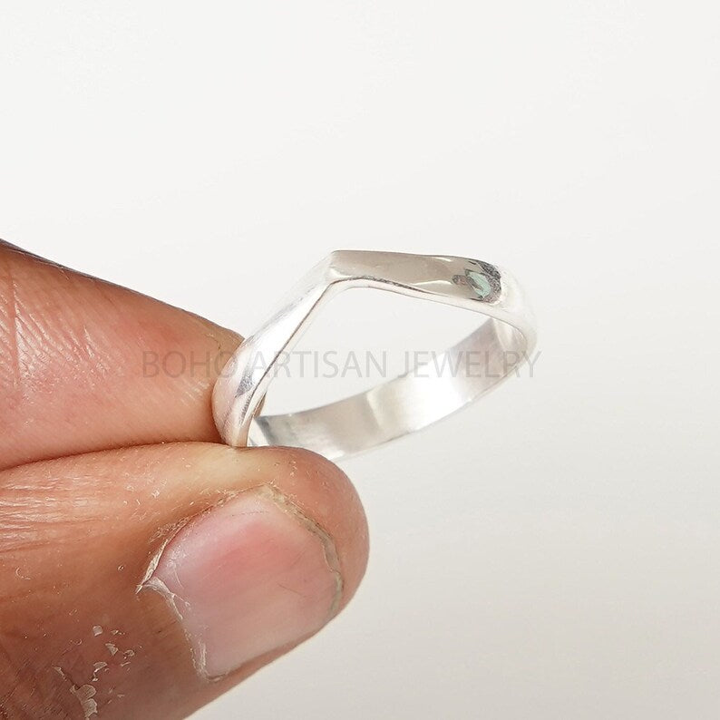 Sterling Silver Stacking Ring Set: CZ Diamond Paved Band