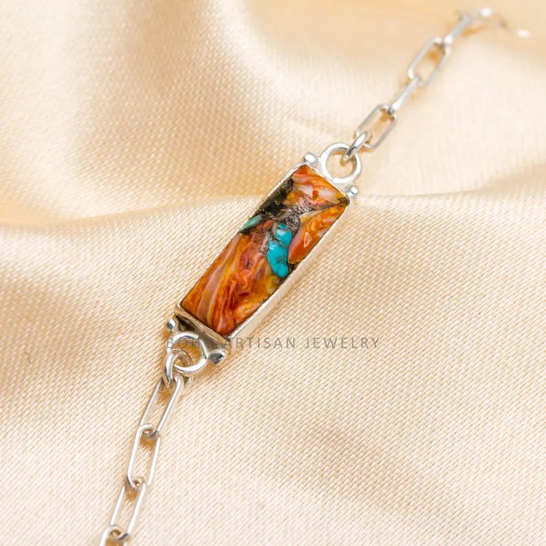 GEMSTONE BRACELET,OYSTER TURQUOISE,CHAIN BRACELET,ANNIVERSARY GIFT,GIFT FOR HER,HANDMADE JEWELRY,WOMEN BRACELET,SILVER BRACELET,DAINTY BRACELET,TURQUOISE BRACELET,AUSTRALIAN OPAL,OPAL BRACELET,LARIMAR BRACELET