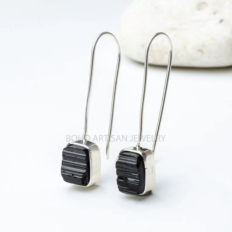 Raw Opal Drop Earrings, Ethiopian Fire Opal Earring, Dangle Earrings, Silver Handmade Earring, Gift For Her, Opal Jewelry, Christmas Gift