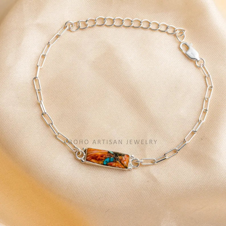 GEMSTONE BRACELET,OYSTER TURQUOISE,CHAIN BRACELET,ANNIVERSARY GIFT,GIFT FOR HER,HANDMADE JEWELRY,WOMEN BRACELET,SILVER BRACELET,DAINTY BRACELET,TURQUOISE BRACELET,AUSTRALIAN OPAL,OPAL BRACELET,LARIMAR BRACELET