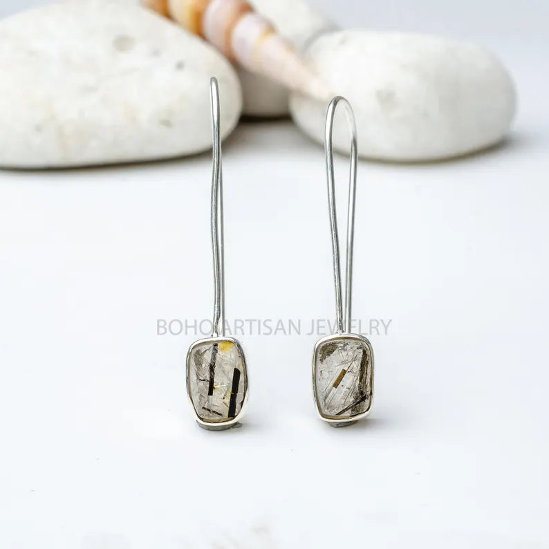 Unique Gemstone Jewelry, Silver Earring, Earring, Jewelry, Jewelry Gift, Handmade Jewelry, Women Earrings, Wire Earrings, Sterling Silver Earrings, Silver Dangle Earrings, Raw Aquamarine Earrings, Handmade Jewelry Earrings, Handmade Earrings, Gemstone Earrings, Earrings for Women, Earrings Dangle, Earing Woman, Aquamarine Earrings