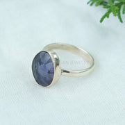 Buy Rose Cut Iolite Ring: Sterling Silver Boho Jewelry