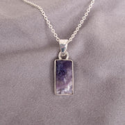 Tiffany Jasper Pendant, Purple Jasper Necklace Pendant, Gemstone Crystal Jewelry, Healing Crystal Ring, Valentine's Day Gift, Gift for Her