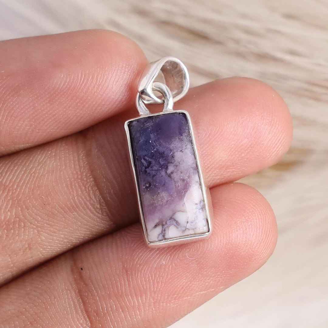 Tiffany Jasper Pendant, Purple Jasper Necklace Pendant, Gemstone Crystal Jewelry, Healing Crystal Ring, Valentine's Day Gift, Gift for Her