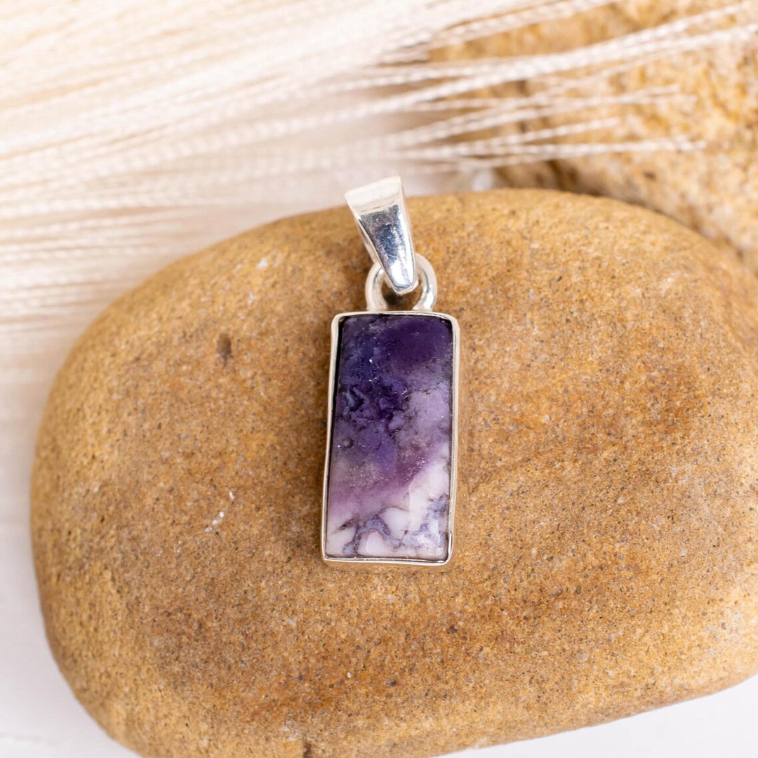 Tiffany Jasper Pendant, Purple Jasper Necklace Pendant, Gemstone Crystal Jewelry, Healing Crystal Ring, Valentine's Day Gift, Gift for Her
