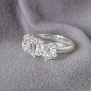 Herkimer Diamond Ring, Raw Crystal Ring, Handmade Silver Jewelry, Engagement Ring, Uncut Diamond Ring, April Birthstone, Gift For Her