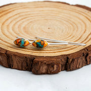 Oyster Turquoise Earrings, Silver Handmade Earrings, Dangle Earrings, 925 Sterling Silver Jewelry, Women Earring, Boho Earring, Gift For Her