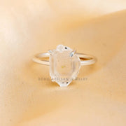 Raw Herkimer Diamond Ring, Raw Crystal Ring, Handmade Silver Jewelry, Engagement Ring, Uncut Diamond Ring, April Birthstone, Gift For Women