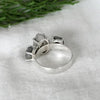 Raw Moonstone Diamond Ring: Handmade 925 Sterling Silver Boho Ring