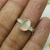 Raw Fire Opal Ring, Ethiopian Opal Ring, October Birthday Gift, Raw Stone Jewelry, Ring For Women, Engagement Ring - Gift For Her