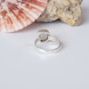 Raw Rainbow Moonstone Ring: Sterling Silver Boho Jewelry
