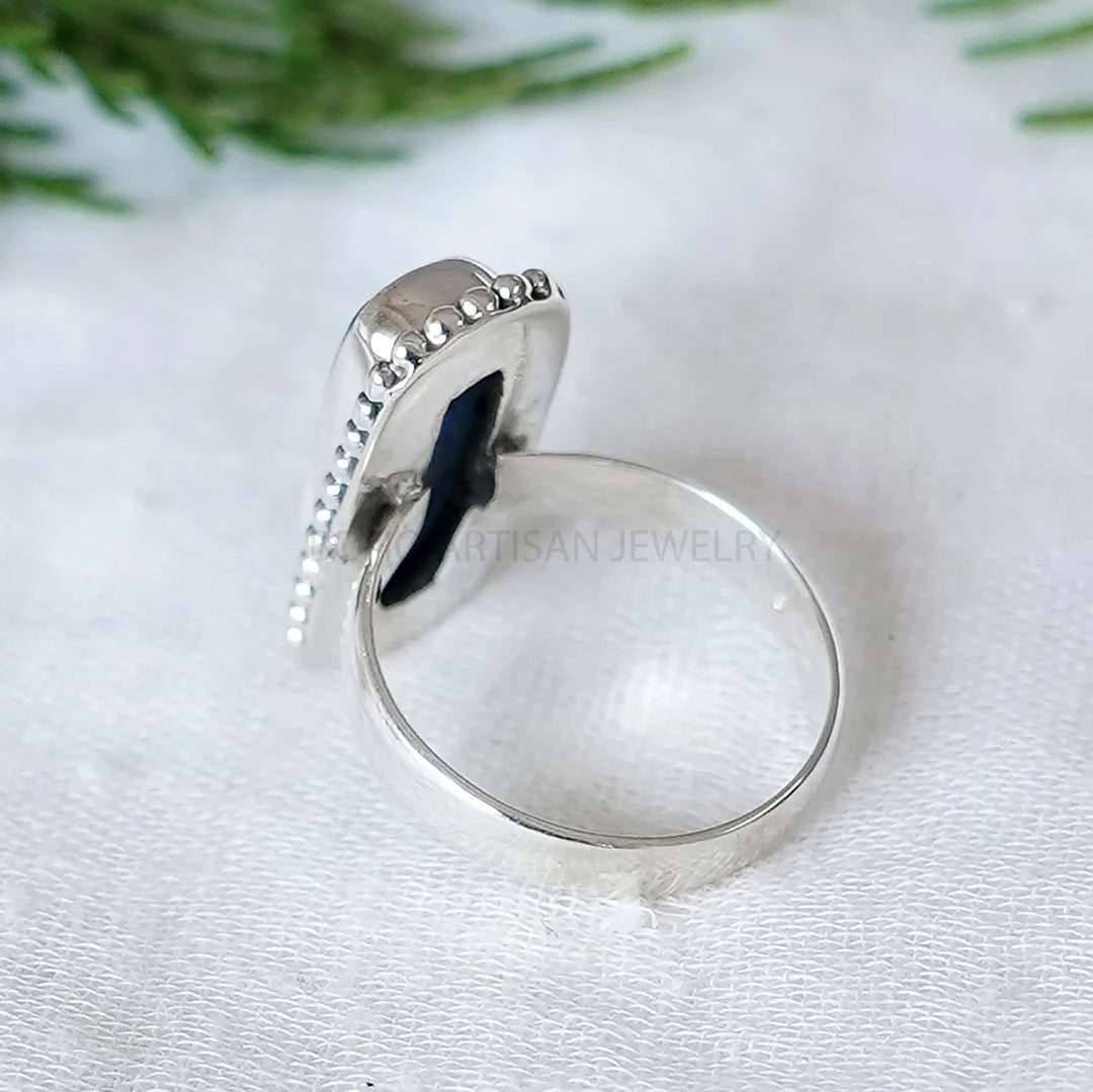 Blue Kyanite Ring: 925 Sterling Silver, Handmade Gemstone Jewelry