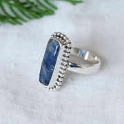 Blue Kyanite Ring: 925 Sterling Silver, Handmade Gemstone Jewelry