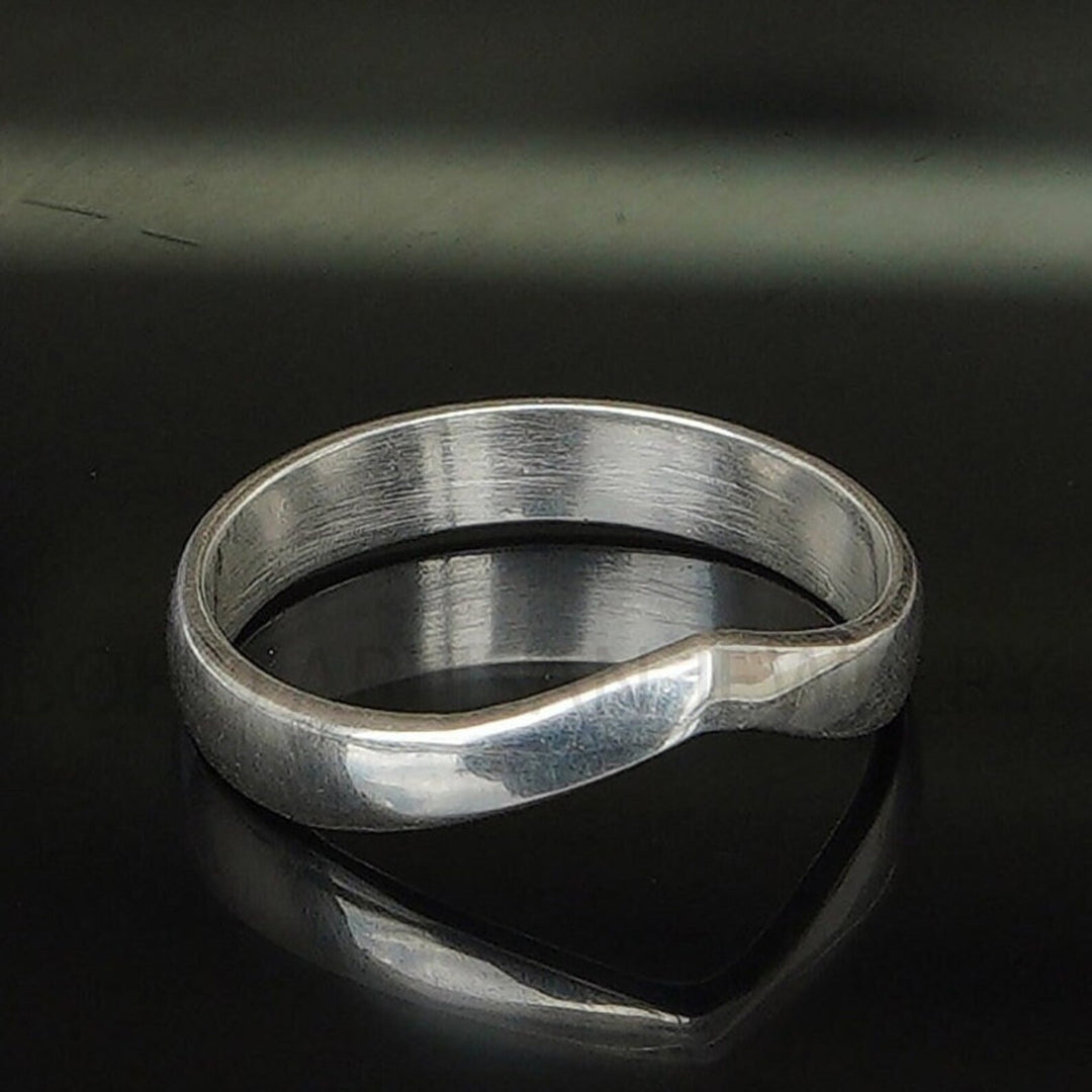 925 Sterling Silver V Ring: Minimalist Chevron Stacking Band