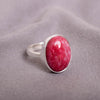 Handmade Sterling Silver Thulite Ring: Natural Gemstone Statement Jewelry