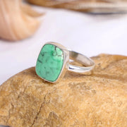 Handmade Variscite Ring: 925 Sterling Silver Statement Jewelry