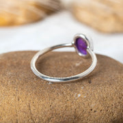 Copper Turquoise Sterling Silver Ring: Boho Gemstone Jewelry