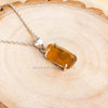 Raw Citrine Pendant: 925 Sterling Silver Healing Crystal Necklace
