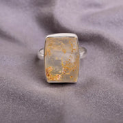 Handmade Lodolite Quartz Ring: 925 Sterling Silver Boho Jewelry